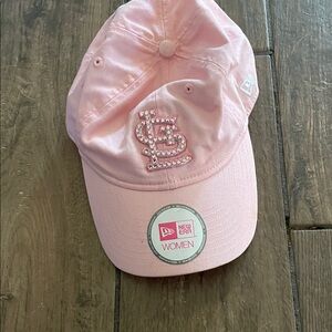 New Era Pink Women's St. Louis Cardinals Crystal Logo Cap